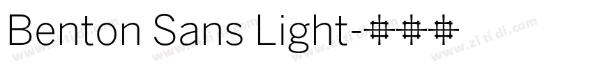 Benton Sans Light字体转换